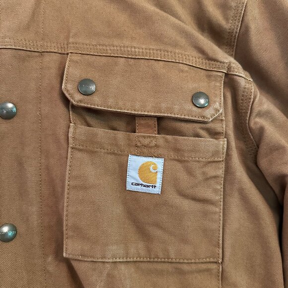 CARHARTT Relaxed Fit Washed Duck Sherpa-Lined Utility Jacket - Picture 5 of 7